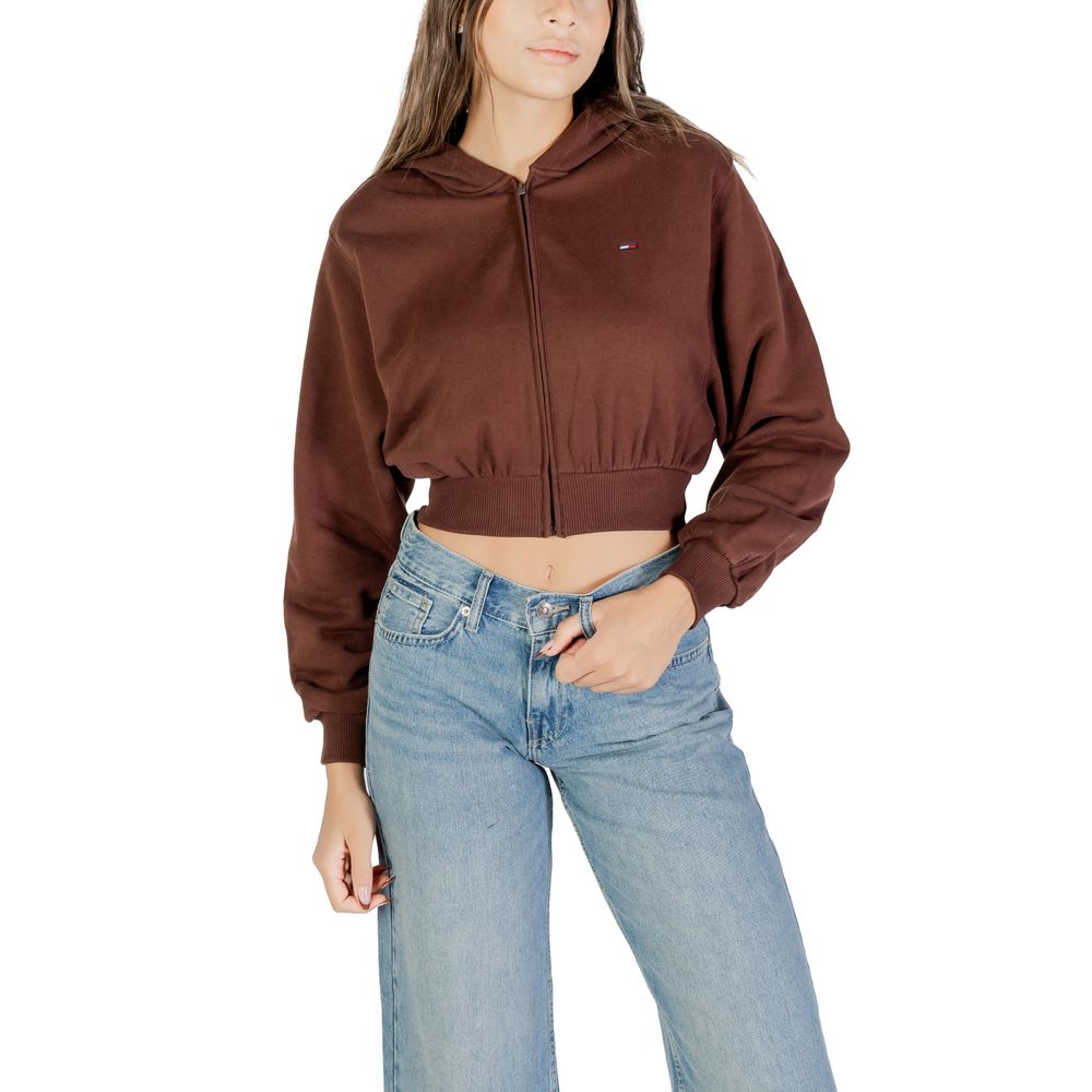 Sweat à capuche marron en coton Tommy Hilfiger