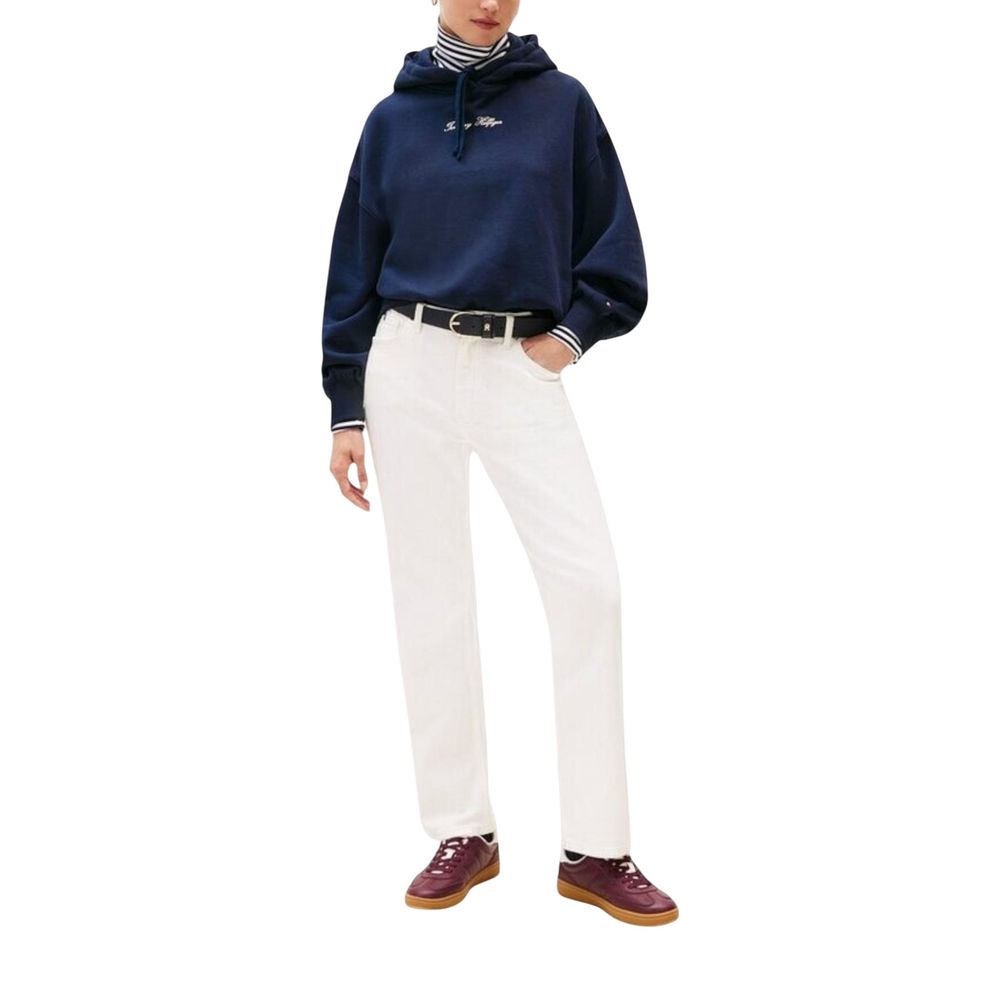 Sweat à capuche bleu en coton Tommy Hilfiger