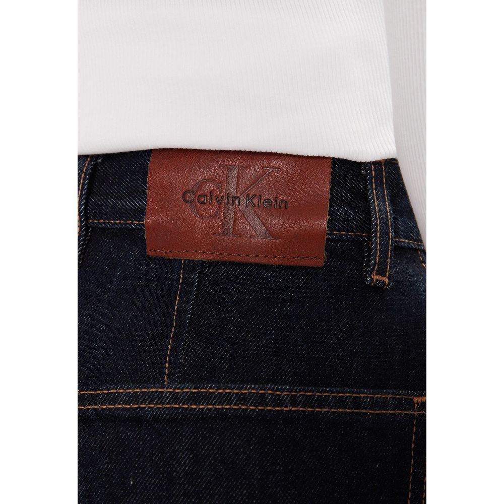 Jean mom en coton bleu Calvin Klein