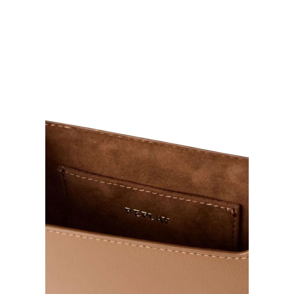 Sac bandoulière en polyéthylène marron Replay