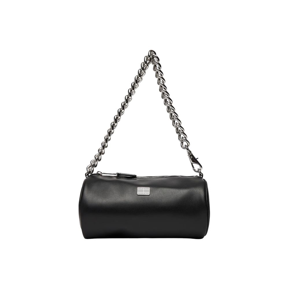 Sac bandoulière en cuir synthétique noir Tommy Hilfiger