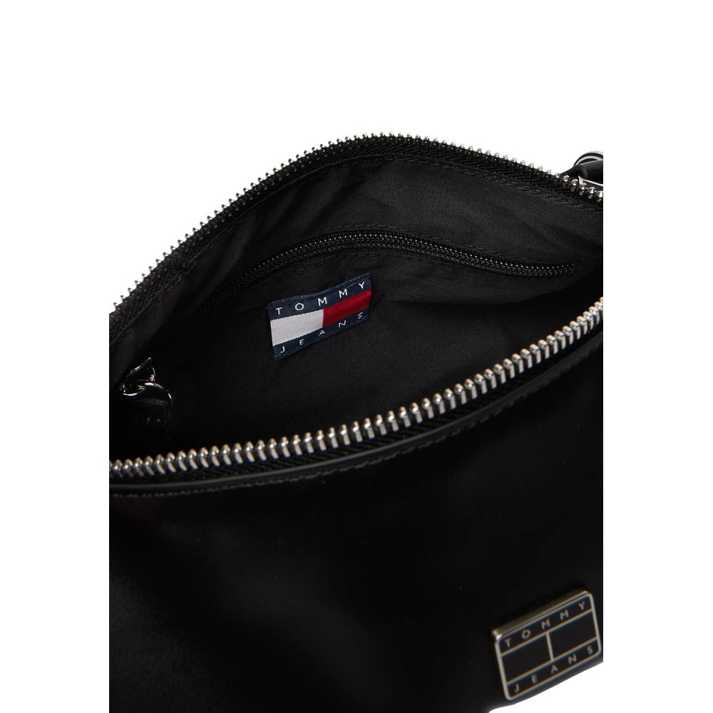 Sac bandoulière en cuir synthétique noir Tommy Hilfiger