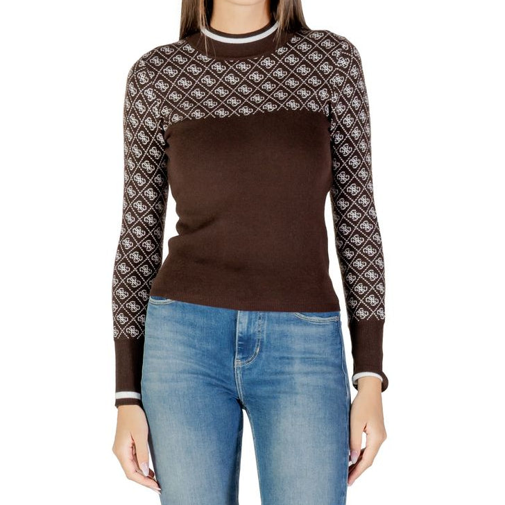 Pull marron en polyester Guess