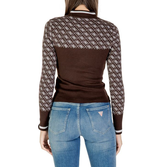 Pull marron en polyester Guess