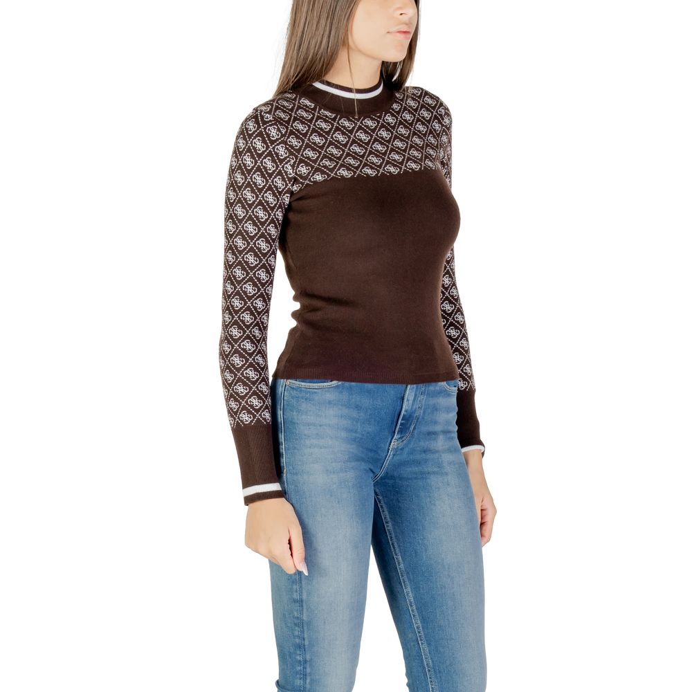 Pull marron en polyester Guess