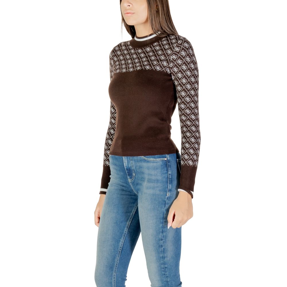 Pull marron en polyester Guess