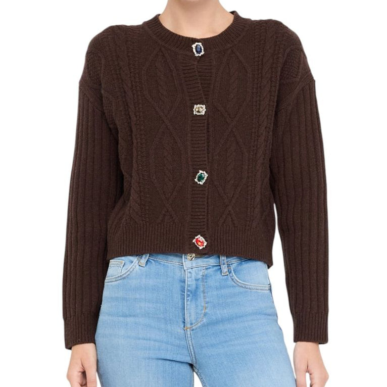 Gilet en laine marron Liu-Jo