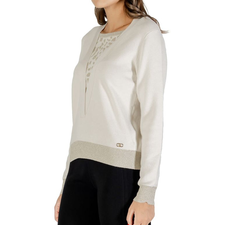 Pull blanc en viscose Liu-Jo