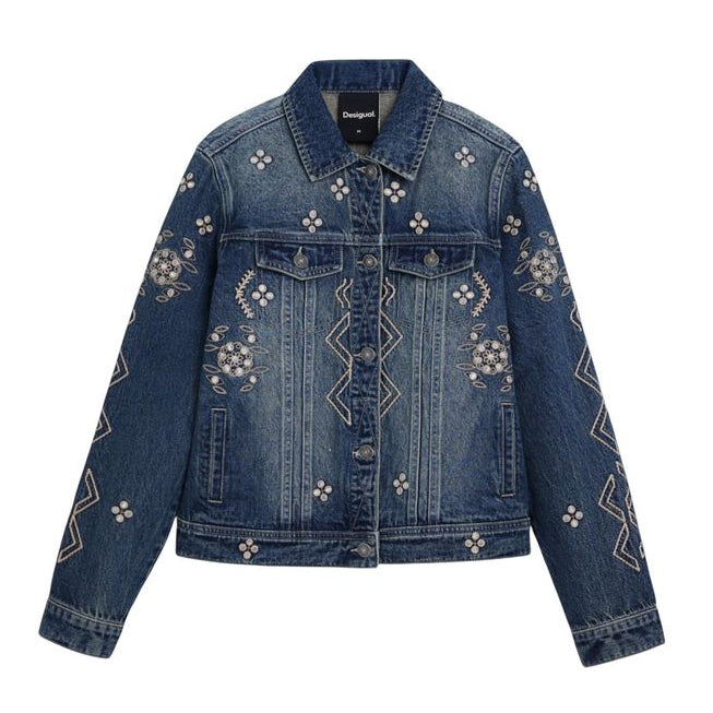 veste en jean bleu en coton Desigual