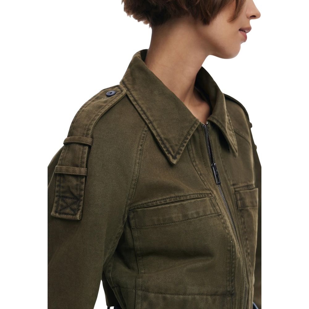 veste en jean en coton vert Desigual