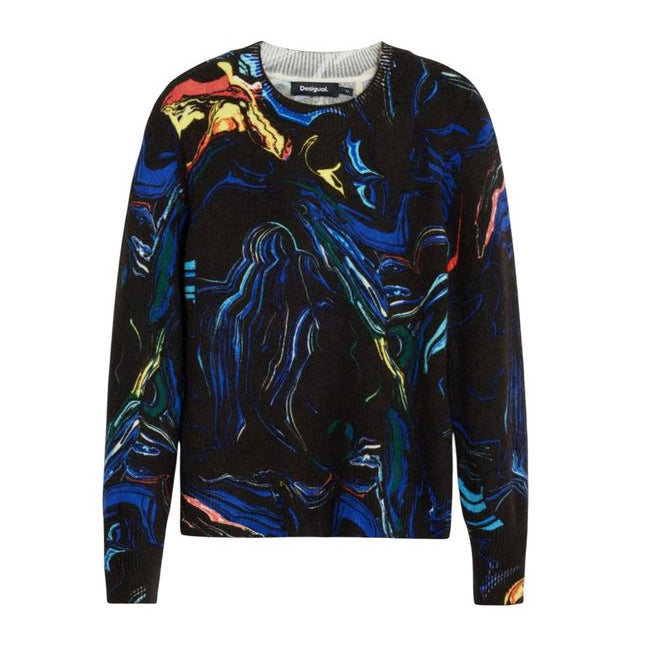 Pull noir en marabout Desigual