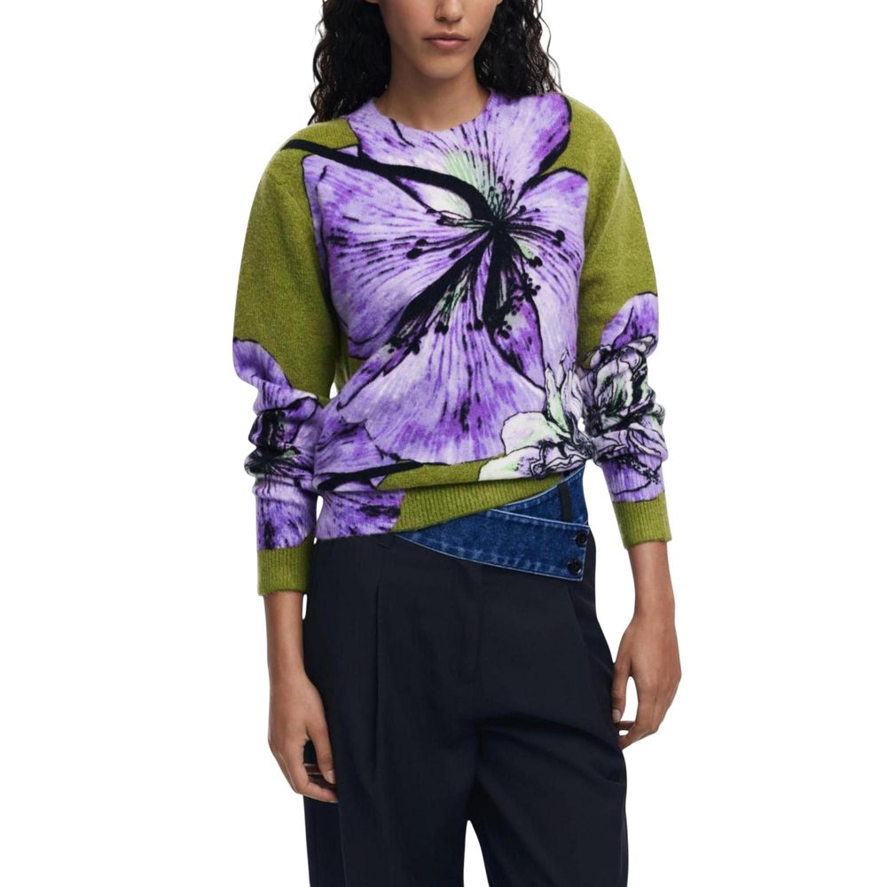 Pull violet en marabout Desigual