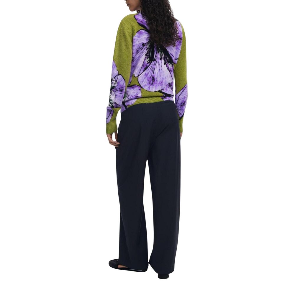 Pull violet en marabout Desigual