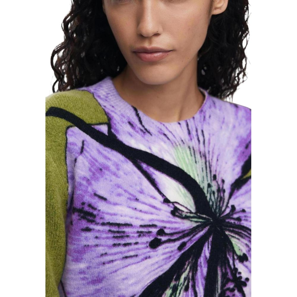 Pull violet en marabout Desigual