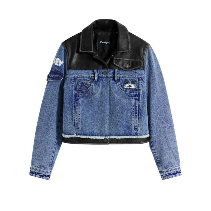 veste en jean bleu en coton Desigual