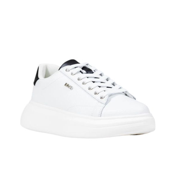 Baskets épaisses en cuir noir et blanc Liu-Jo