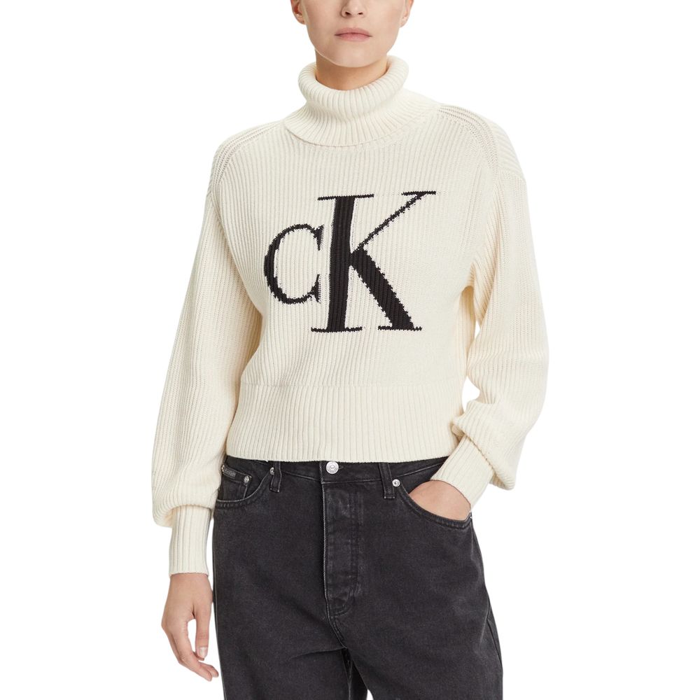 Pull beige en coton Calvin Klein
