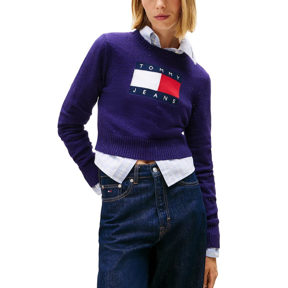 Pull violet en coton biologique Tommy Hilfiger