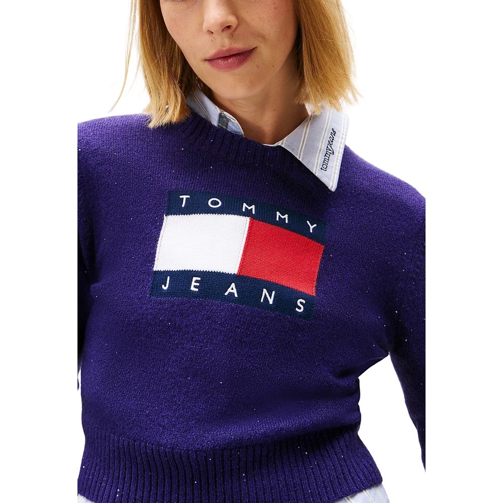 Pull violet en coton biologique Tommy Hilfiger