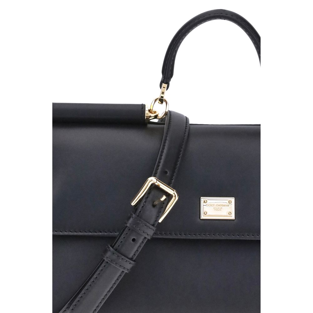 Sac à main Bos Taurus en cuir de veau noir Dolce&Gabbana
