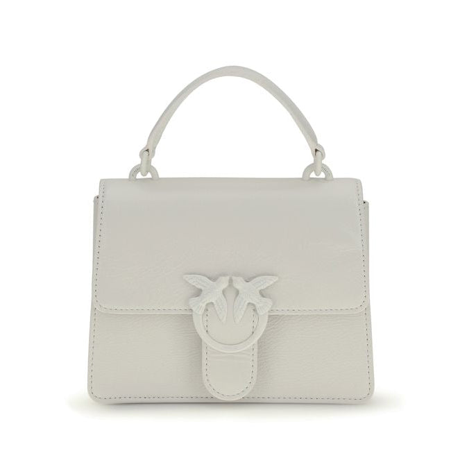 Sac à main en cuir de chèvre blanc Pinko