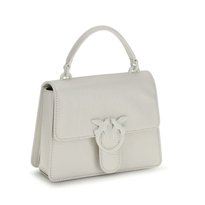 Sac à main en cuir de chèvre blanc Pinko