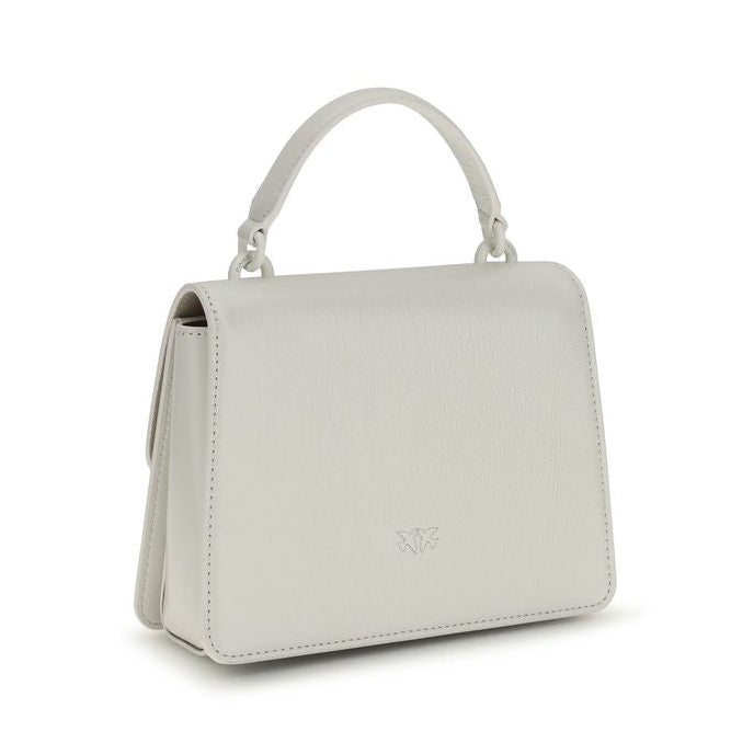 Sac à main en cuir de chèvre blanc Pinko