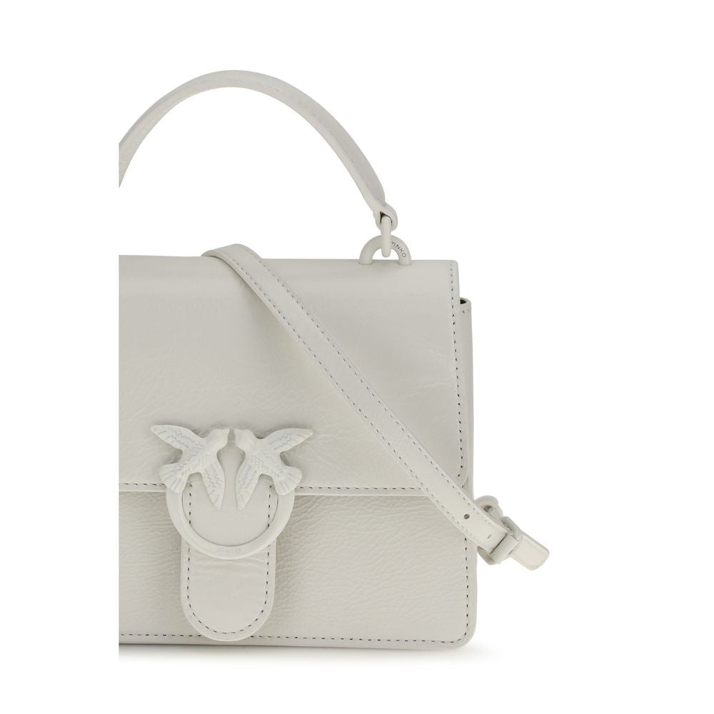 Sac à main en cuir de chèvre blanc Pinko