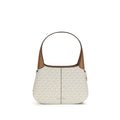 Sac bandoulière en coton beige Michael Kors