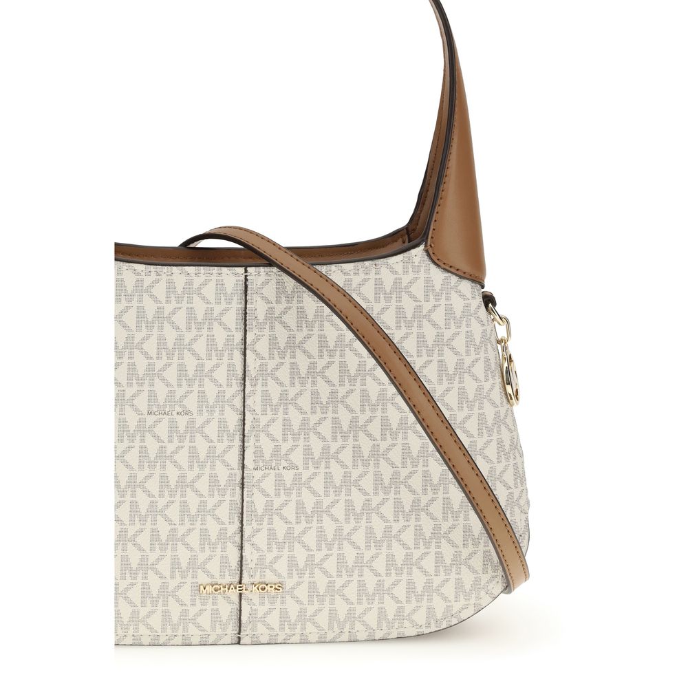 Sac bandoulière en coton beige Michael Kors