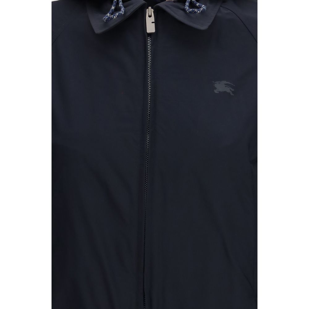Veste longue bleue en polyamide Burberry
