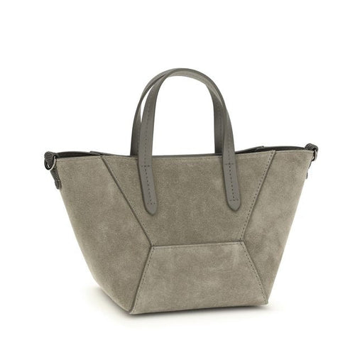 Bolso de hombro de piel de becerro marrón Bos Taurus