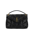 Saint Laurent Black Lambskin Shoulder Bag