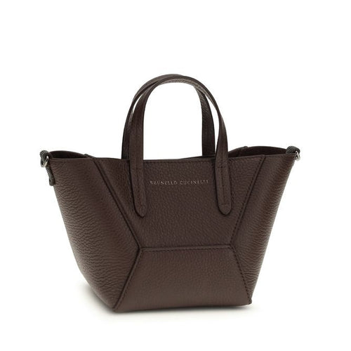 Bolso de hombro de piel de becerro Bos Taurus burdeos