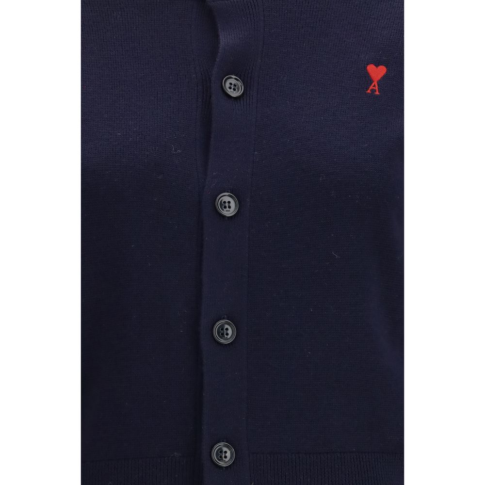 Gilet en laine bleue Ami Paris