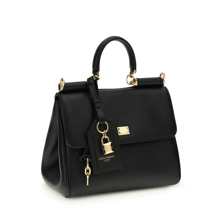 Sac à main Bos Taurus en cuir de veau noir Dolce&Gabbana