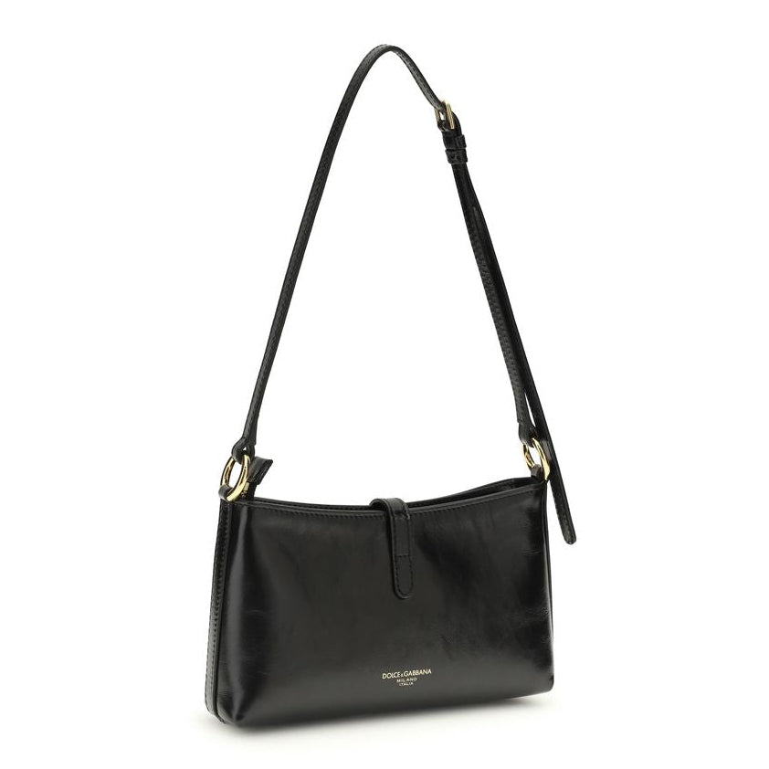 Sac bandoulière Bos Taurus en cuir de veau noir Dolce&Gabbana