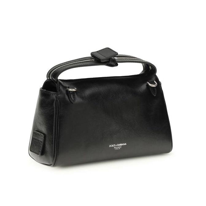 Sac à main Bos Taurus en cuir de veau noir Dolce&Gabbana