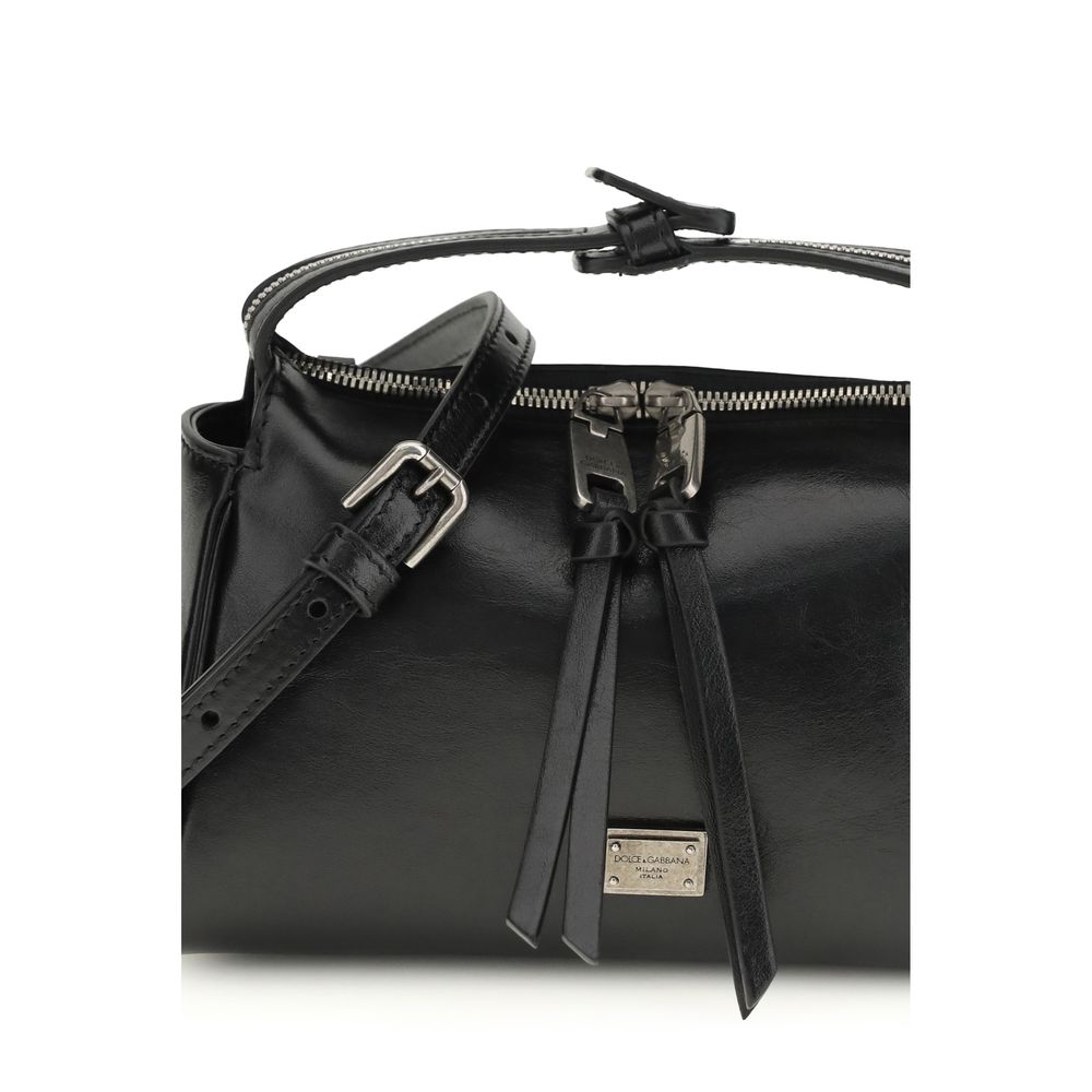 Sac à main Bos Taurus en cuir de veau noir Dolce&Gabbana