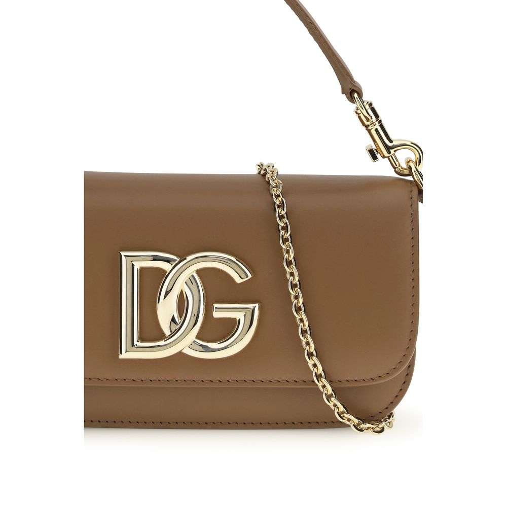 Sac à main Bos Taurus en cuir de veau marron Dolce&Gabbana