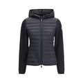 Veste longue en polyamide noir Moncler