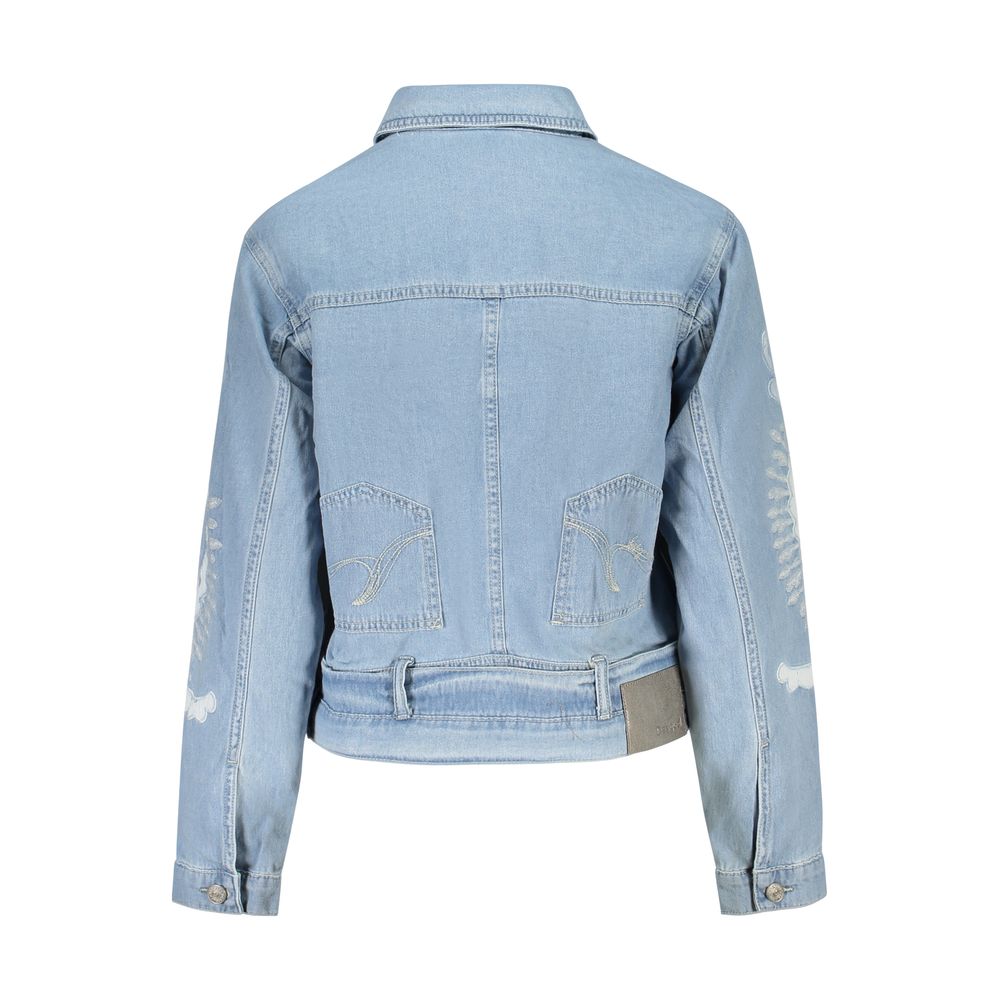 Veste en coton bleu clair Desigual