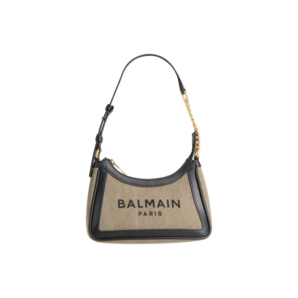 Sac bandoulière bicolore en coton Balmain