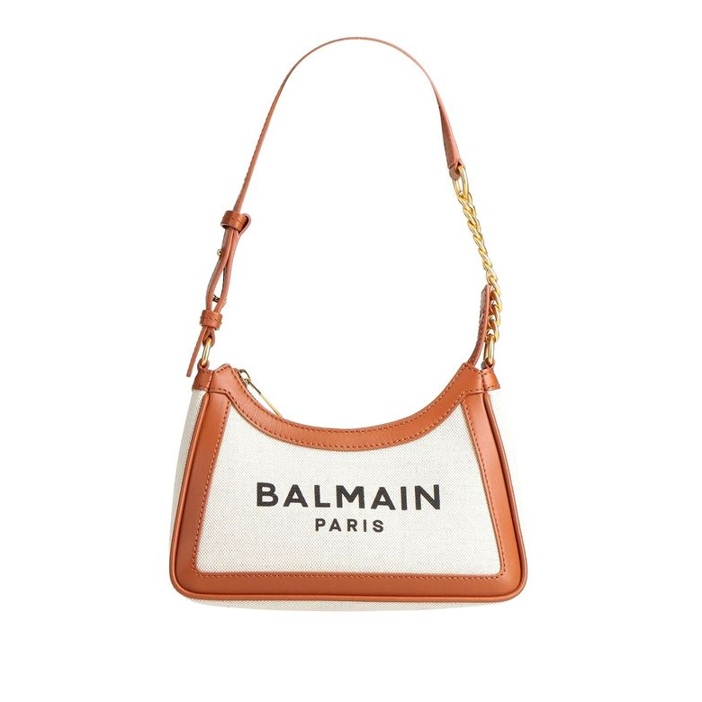 Balmain Brown Cotton Shoulder Bag