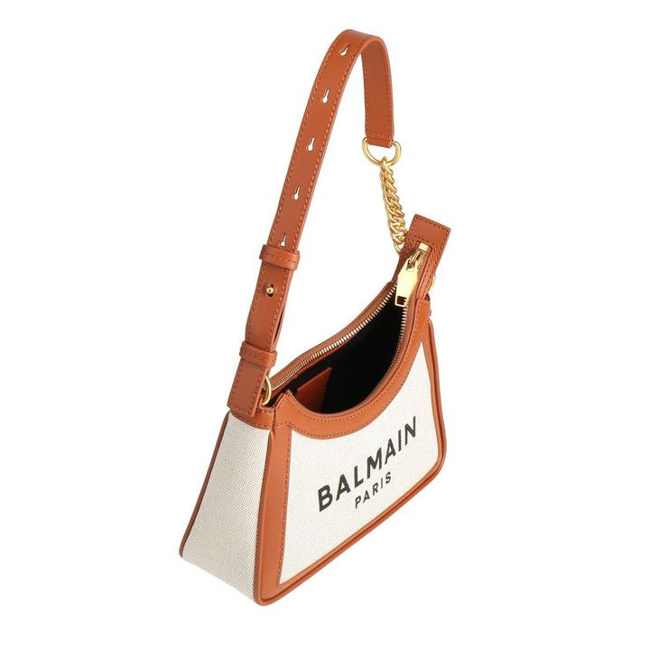 Balmain Brown Cotton Shoulder Bag