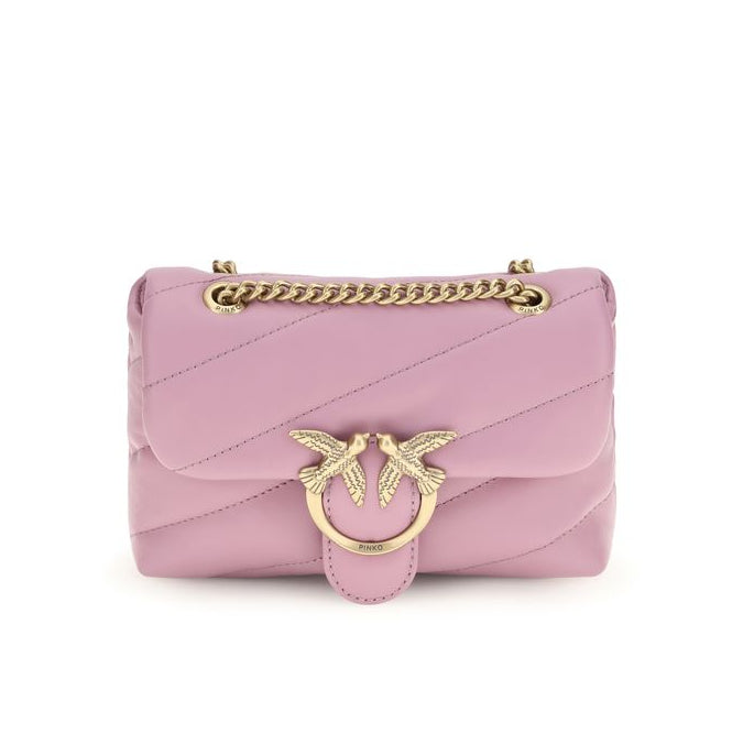 Sac bandoulière Bos Taurus en cuir de veau violet Pinko