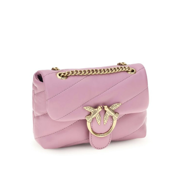 Sac bandoulière Bos Taurus en cuir de veau violet Pinko