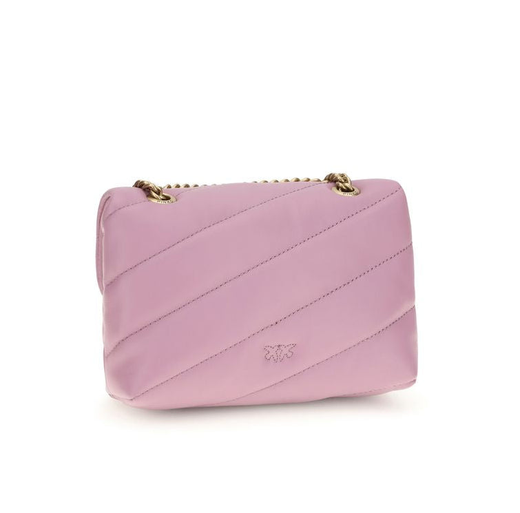 Sac bandoulière Bos Taurus en cuir de veau violet Pinko