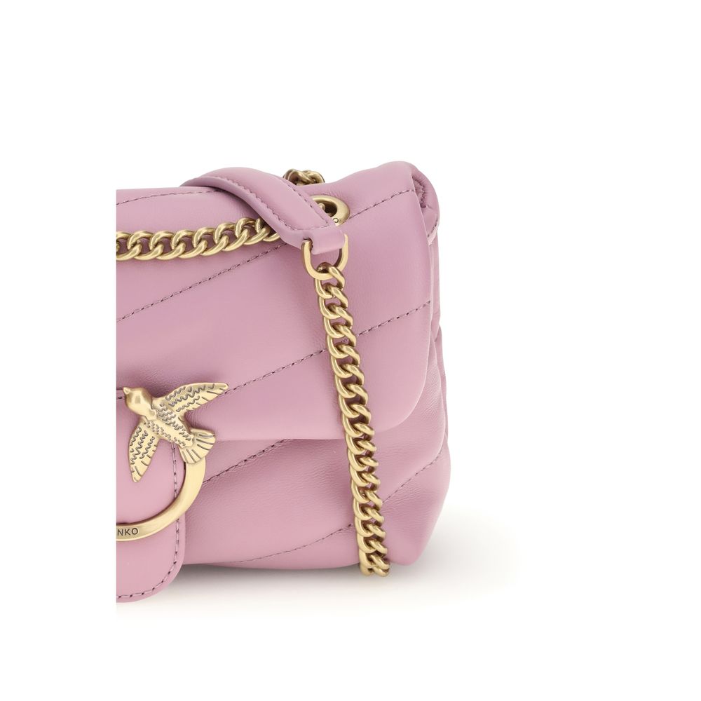 Sac bandoulière Bos Taurus en cuir de veau violet Pinko