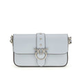 Sac bandoulière Bos Taurus en cuir de veau bleu Pinko